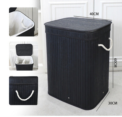 Dust-proof Laundry Basket Woven Dirty Laundry Storage Bucket