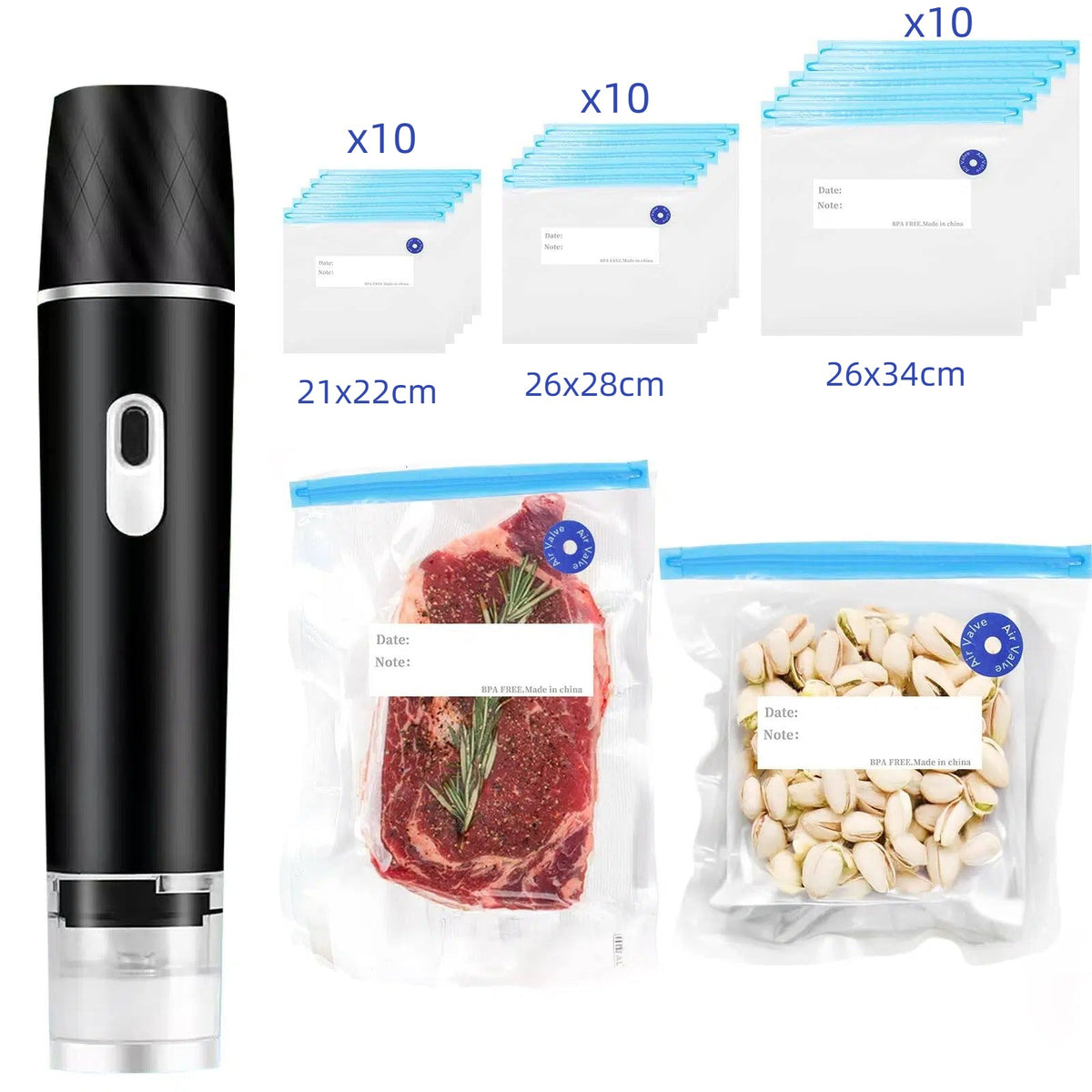 Vacuum Sealing Machine Mini Handheld Vacuum Stick Food Preservation Buggy Bag Electric Vacuum Machine