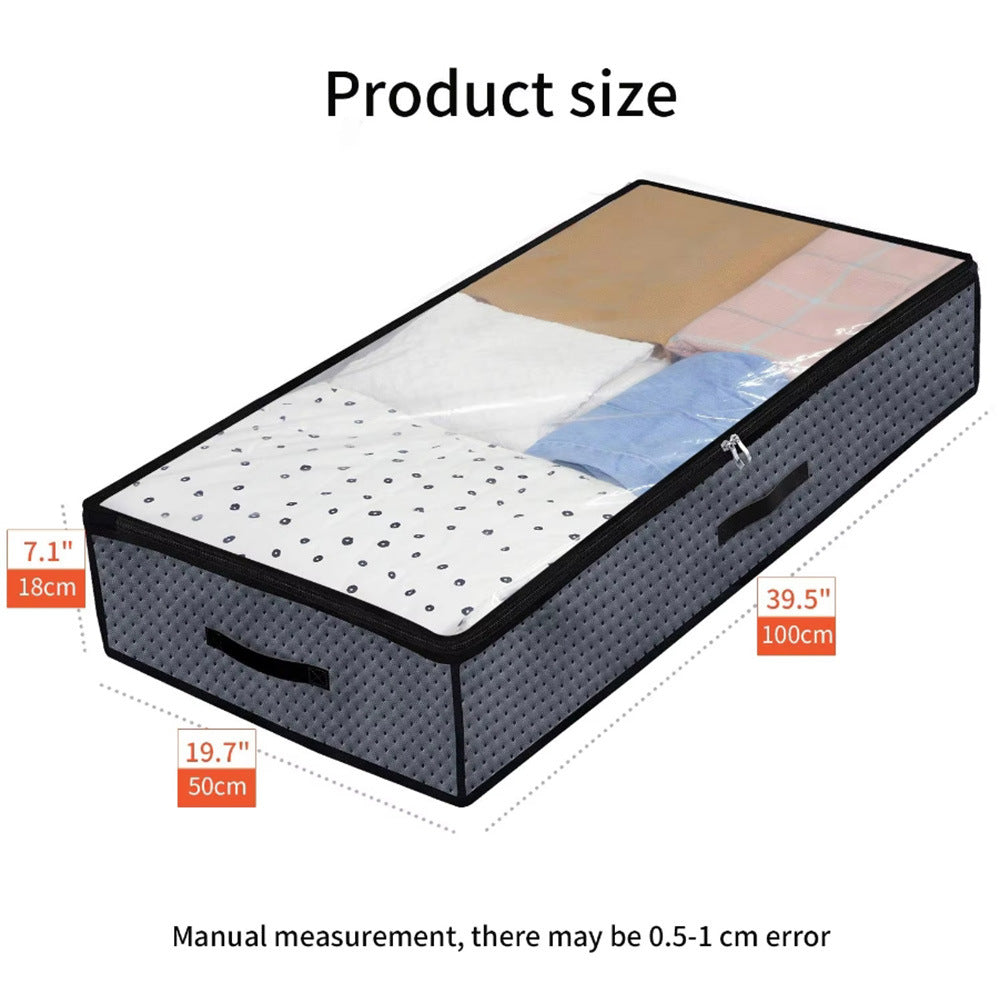 Under-bed Storage Bag With Thick Fabric And A Transparent Window