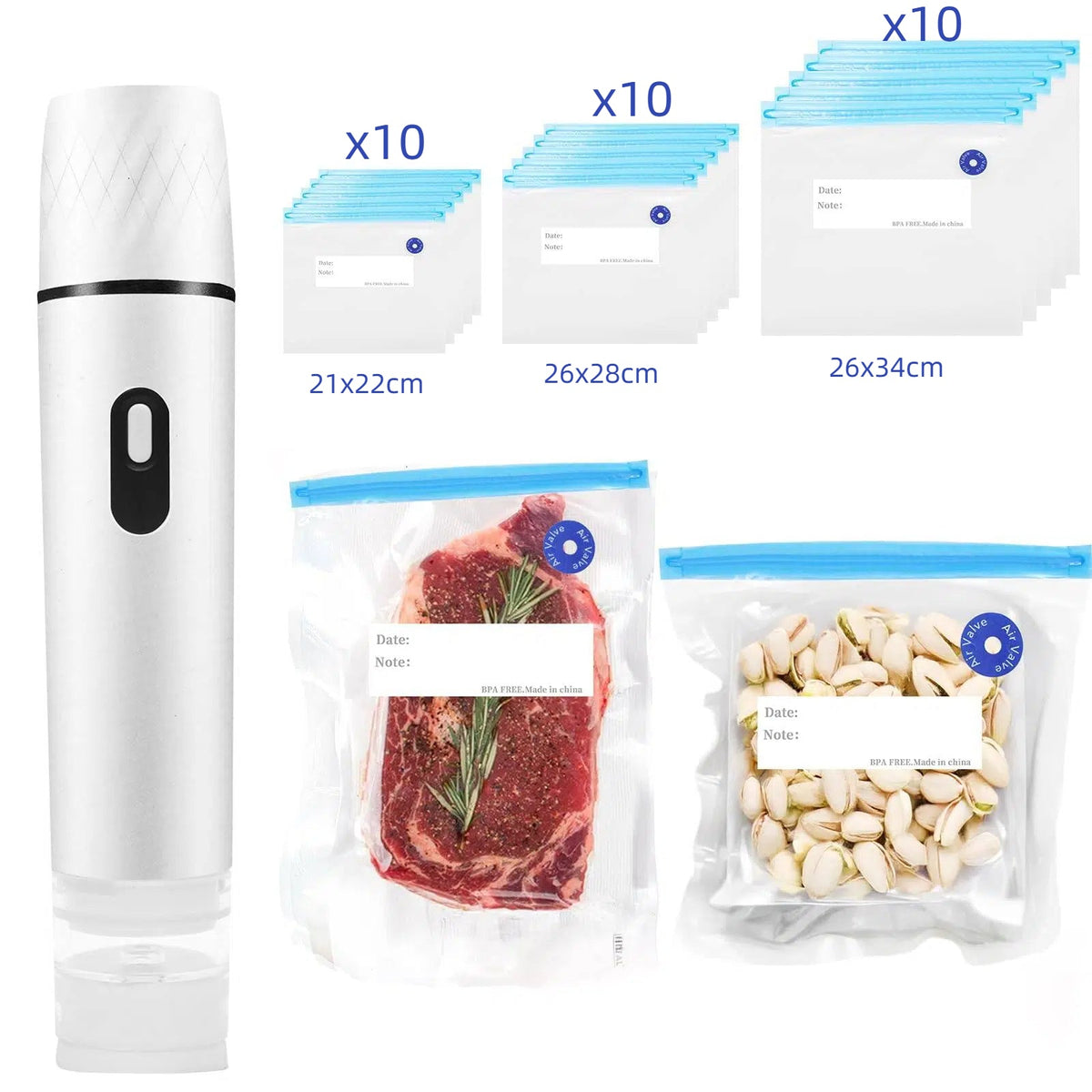 Vacuum Sealing Machine Mini Handheld Vacuum Stick Food Preservation Buggy Bag Electric Vacuum Machine
