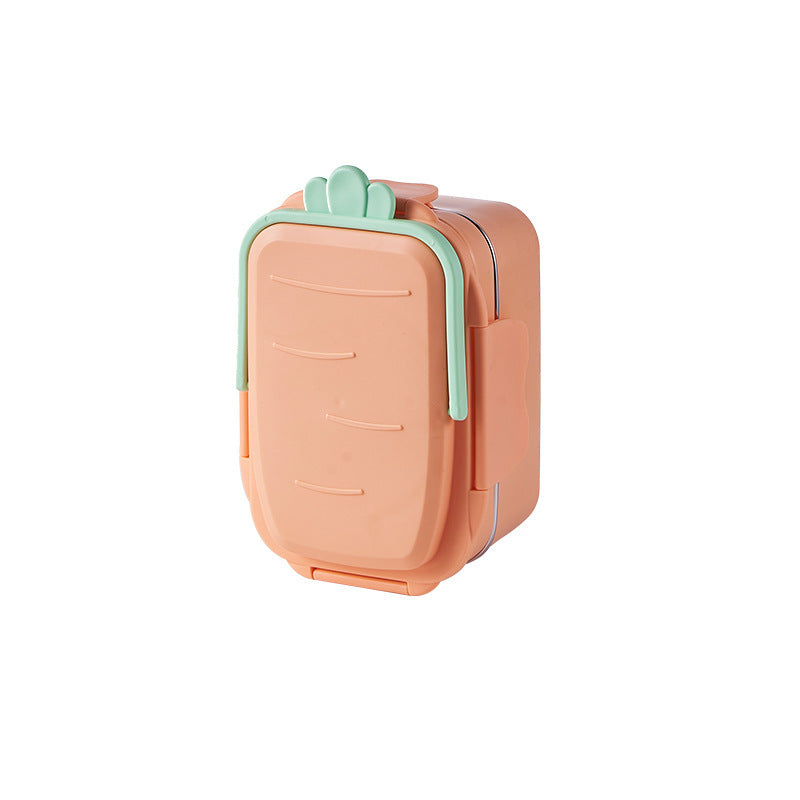 Double-layer Stainless Steel Lunch Boxes Creative Cute Radish Portable