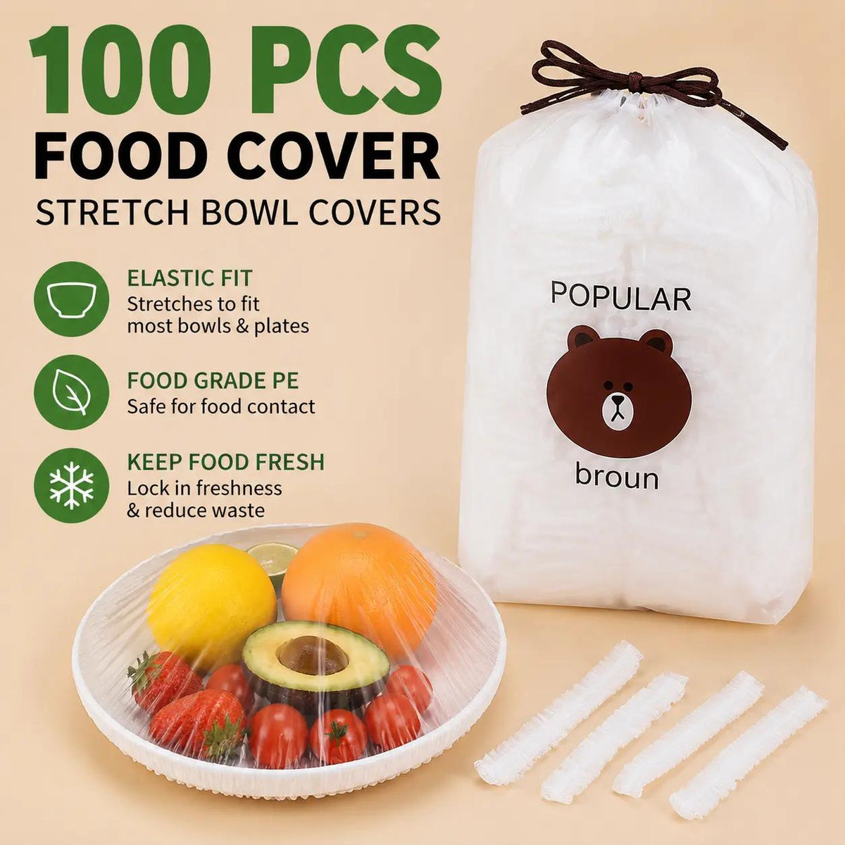 Disposable Stretch Food Covers – Elastic Covers