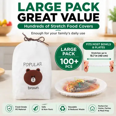 Disposable Stretch Food Covers – Elastic Covers
