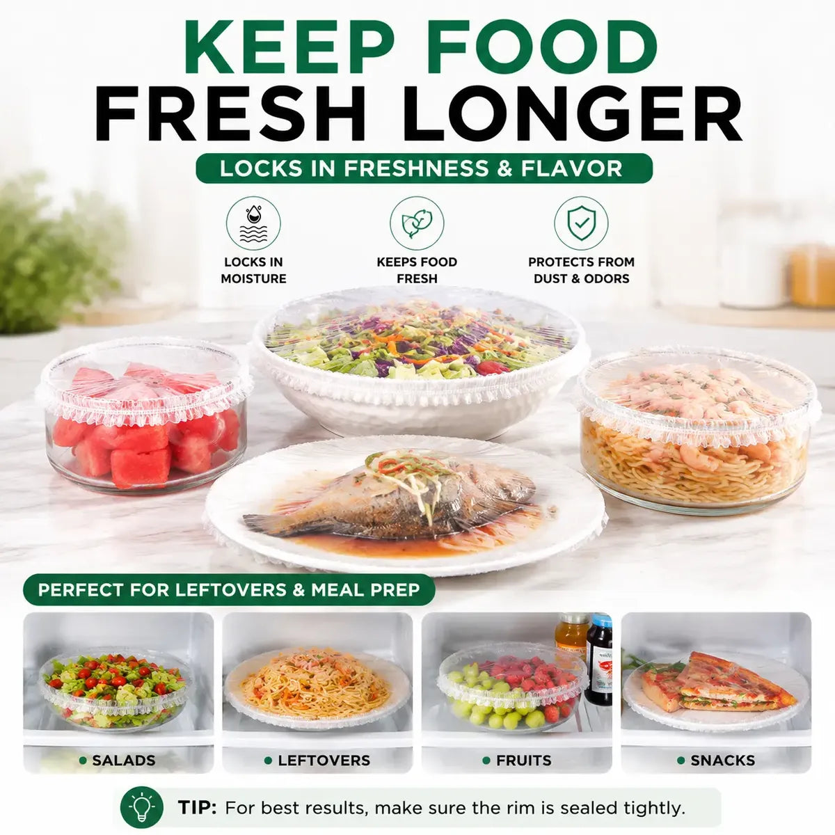 Disposable Stretch Food Covers – Elastic Covers